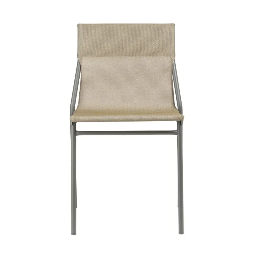 Profi venkovní židle Lafuma HORIZON - Barva potahu: Šedá Pearl N, Potah: BatylineDUO, Barva rámu: Černá Noir, Typ židle: S područkami, Výška židle: Střední