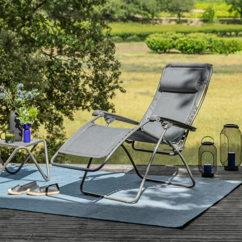 Sada 2 Relaxační křeslo Lafuma Mobilier RSXA Clip LightComfort šedá Ombre