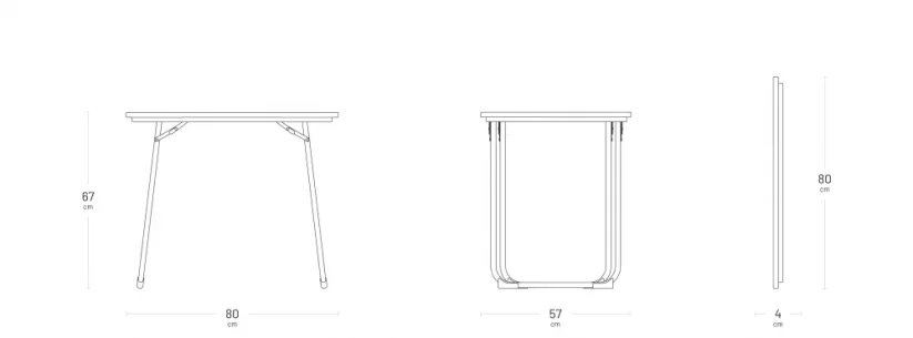 Kempingový stůl hliník Lafuma - Barva potahu: Šedá Carbon, Barva rámu: Leštěný hliník, Typ stolu: Fidji
