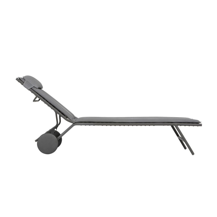 Opalovací lehátko MIAMI II BeComfort šedá Dark Grey