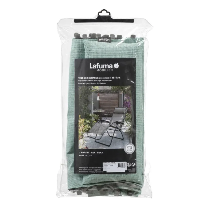 Náhradní potah relaxační křeslo Lafuma RSX/FUTURA Batyline®DUO modrozelená Mistral