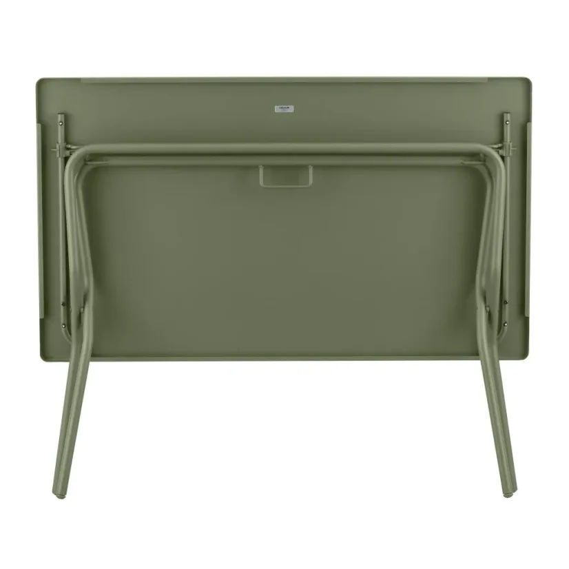 Sada BALCONY II – skládací stůl 120×70 cm + 4 ultra kompaktní židle | ColorBlock zelená Moss
