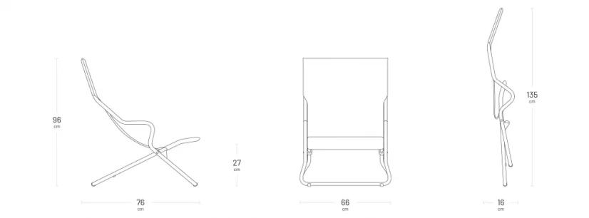 Profi lehátko Lounger HORIZON BatylineDUO žlutá Safran