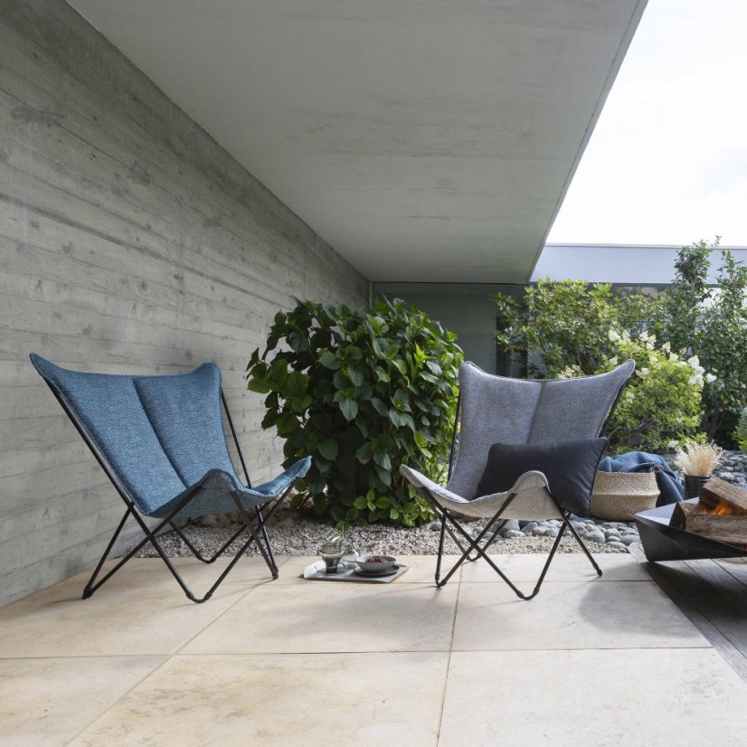 Sada 2 Motýlí křeslo SPHINX Tundra modrá Cobalt