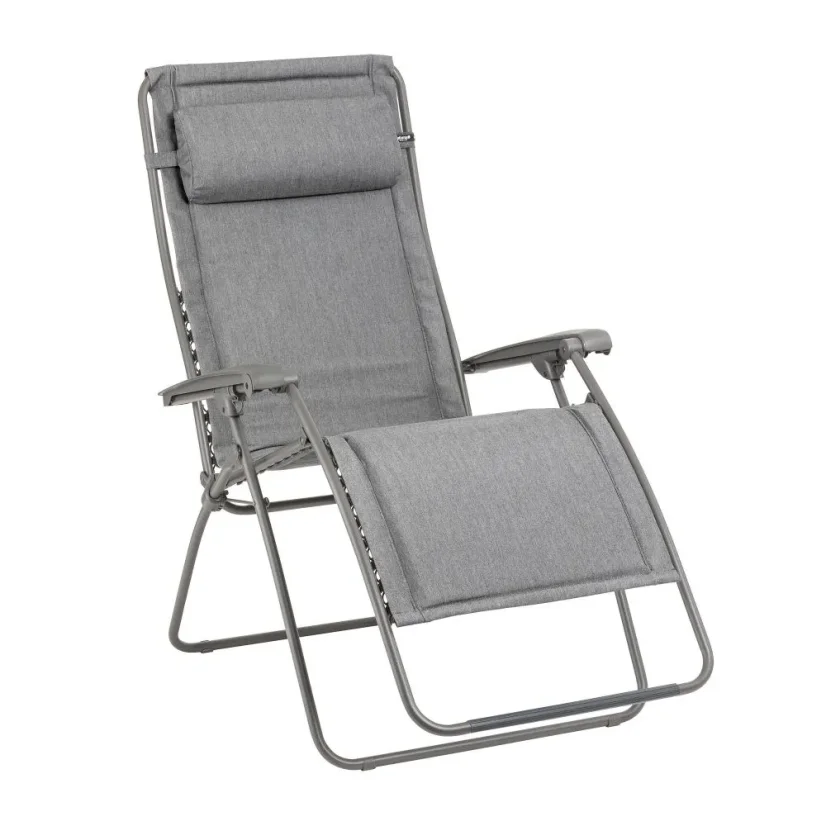 Zvýhodněná sada: 2 relaxační křesla Lafuma RSXA Clip XL LightComfort šedá Ombre + 2 držáky nápojů ZDARMA