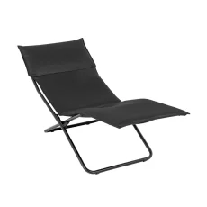 Skladaci ležadlo chaise lounge ECLIPSE čierná Nori