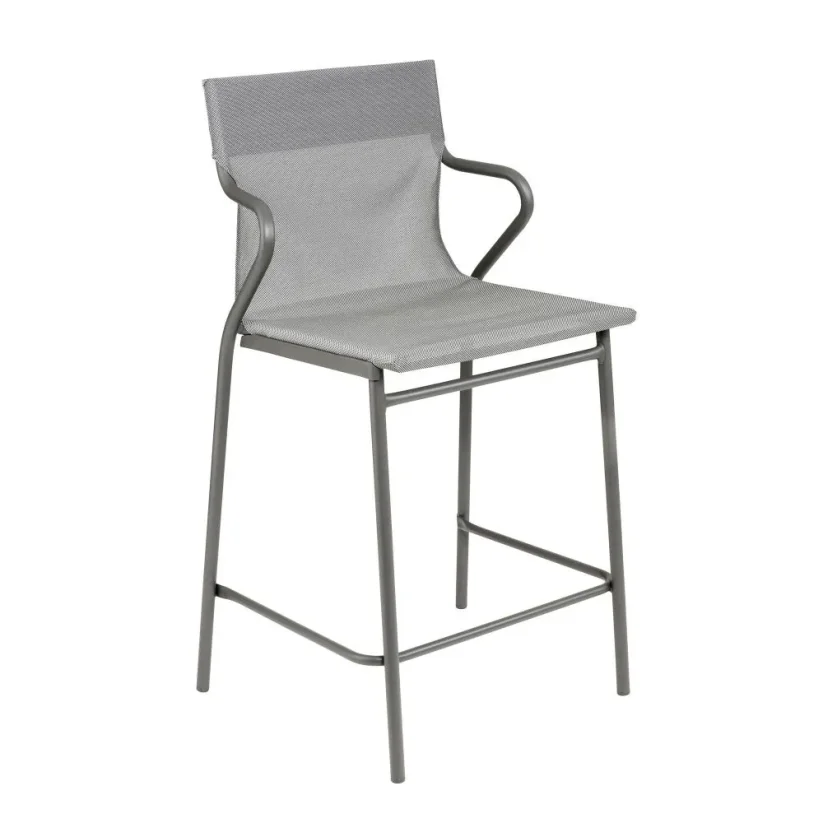 Profi venkovní židle Lafuma HORIZON - Barva potahu: Žlutá Safran N, Potah: BatylineDUO, Barva rámu: Černá Noir, Typ židle: S područkami, Výška židle: Vysoká
