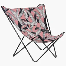 Náhradní potah designové motýlí skládací křeslo Lafuma POP UP XL Airlon růžová Palm rose.