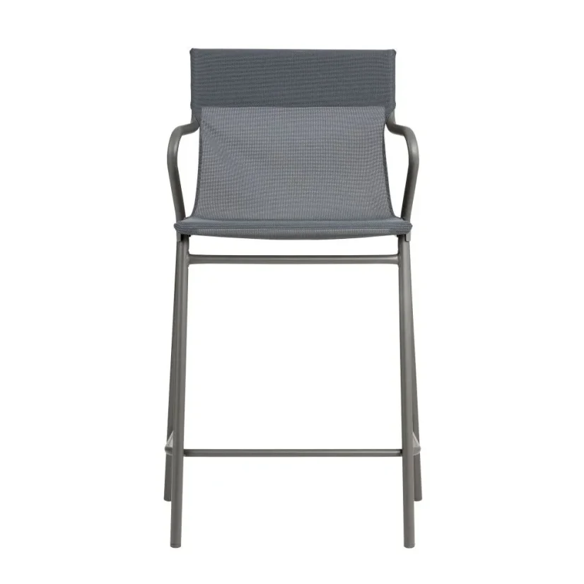 Profi venkovní střední židle s područkami HORIZON šedý rám BatylineDUO šedá Storm.