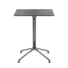 Profi venkovní stůl HORIZON 2 os. výška standard - podnoží šedá Titan, deska HPL 59x59 cm šedá Mineral