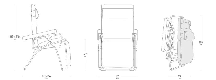 Profi zdravotné relaxačné kreslo OXYGÈNE šedá Empreinte