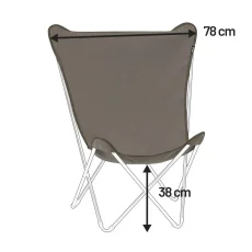 Náhradní potah designové motýlí skládací křeslo Lafuma MAXI POP UP hnědá Grés.