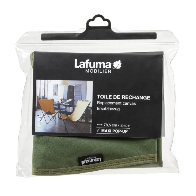 Náhradní potah designové motýlí skládací křeslo Lafuma MAXI POP UP zelená Thym.