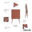 Sada BALCONY II – skládací stůl 64×70 cm + 2 ultra kompaktní židle | ColorBlock oranžová Canyon