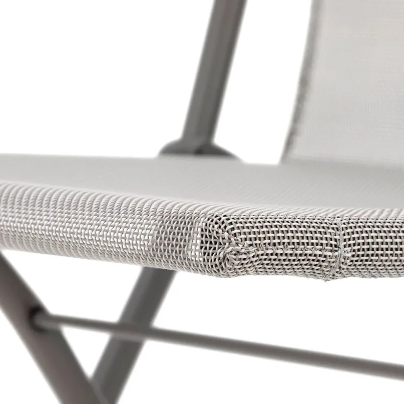 Sada BALCONY II – skládací stůl 64×70 cm + 2 ultra kompaktní židle | ColorBlock šedá Terre