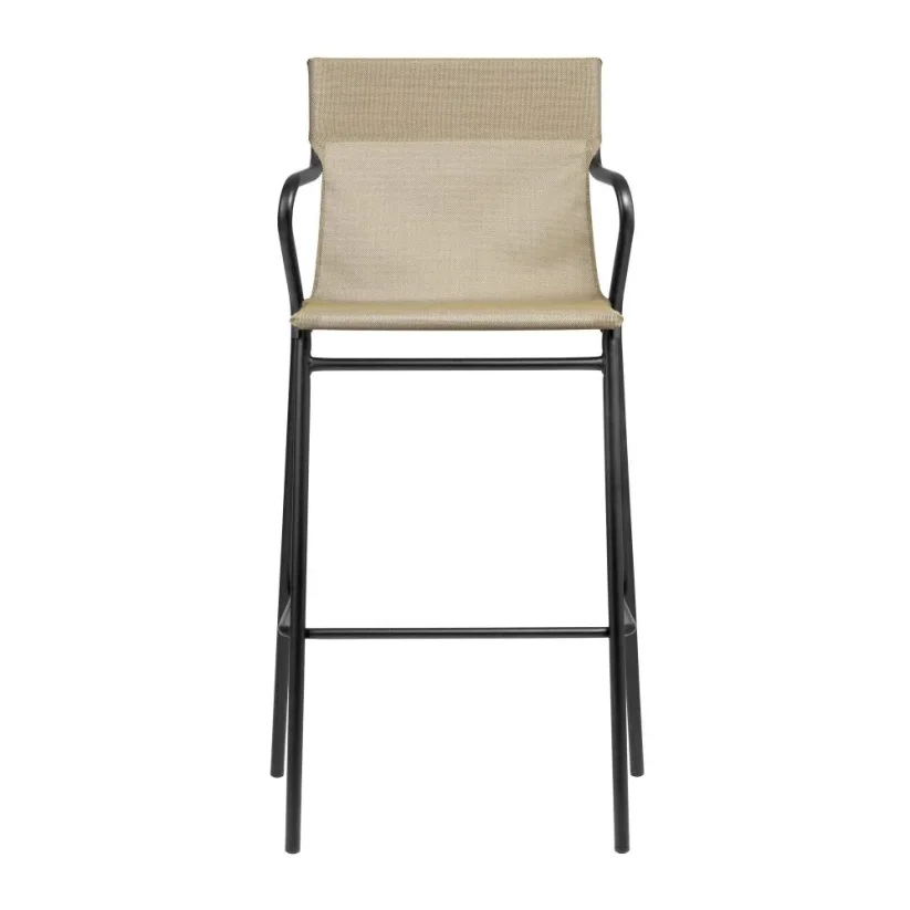 Profi venkovní židle Lafuma HORIZON - Barva potahu: Žlutá Safran T, Potah: BatylineDUO, Barva rámu: Šedá Titan, Typ židle: S područkami, Výška židle: Vysoká