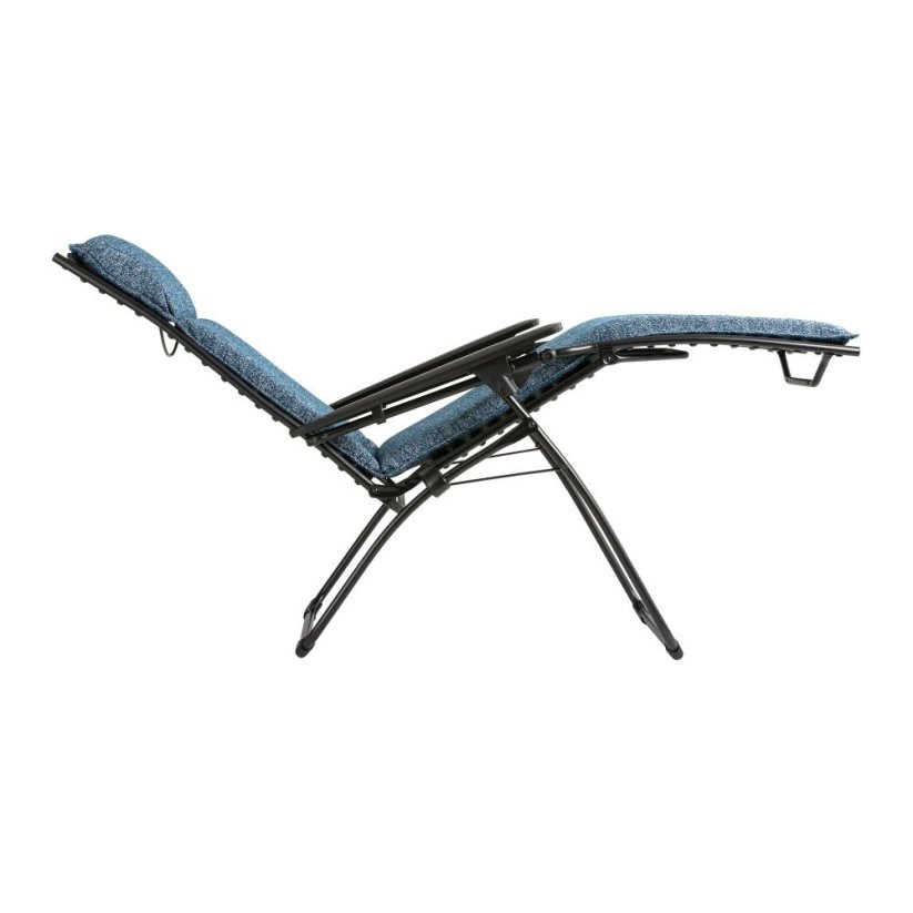 Relaxační designové křeslo Lafuma BAYANNE Tundra - Velikost: Standard, Barva potahu: Modrá Cobalt, Potah: Tundra, Barva rámu: Černá Noir