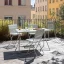 Sada BALCONY II – skládací stůl 120×70 cm + 4 ultra kompaktní židle | ColorBlock béžová Seigle