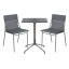 Profi sada venkovní stůl a 2 židle bez područek HORIZON - šedá Titan, Batyline®DUO šedá Storm Profi sada venkovní stůl a 2 židle bez područek HORIZON - šedá Titan, Batyline®DUO šedá Storm