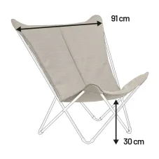 Náhradní potah designové motýlí skládací křeslo Lafuma SPHINX Hedona béžová Latté. Náhradní potah designové motýlí skládací křeslo Lafuma SPHINX Hedona béžová Latté.