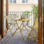 Sada BALCONY II – skládací stůl 64×70 cm + 2 ultra kompaktní židle | ColorBlock žlutá Miel