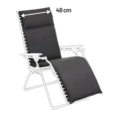 Náhradní potah relaxační křeslo Lafuma EVOLUTION Hedona® šedá Onyx Náhradní potah relaxační křeslo Lafuma EVOLUTION Hedona® šedá Onyx