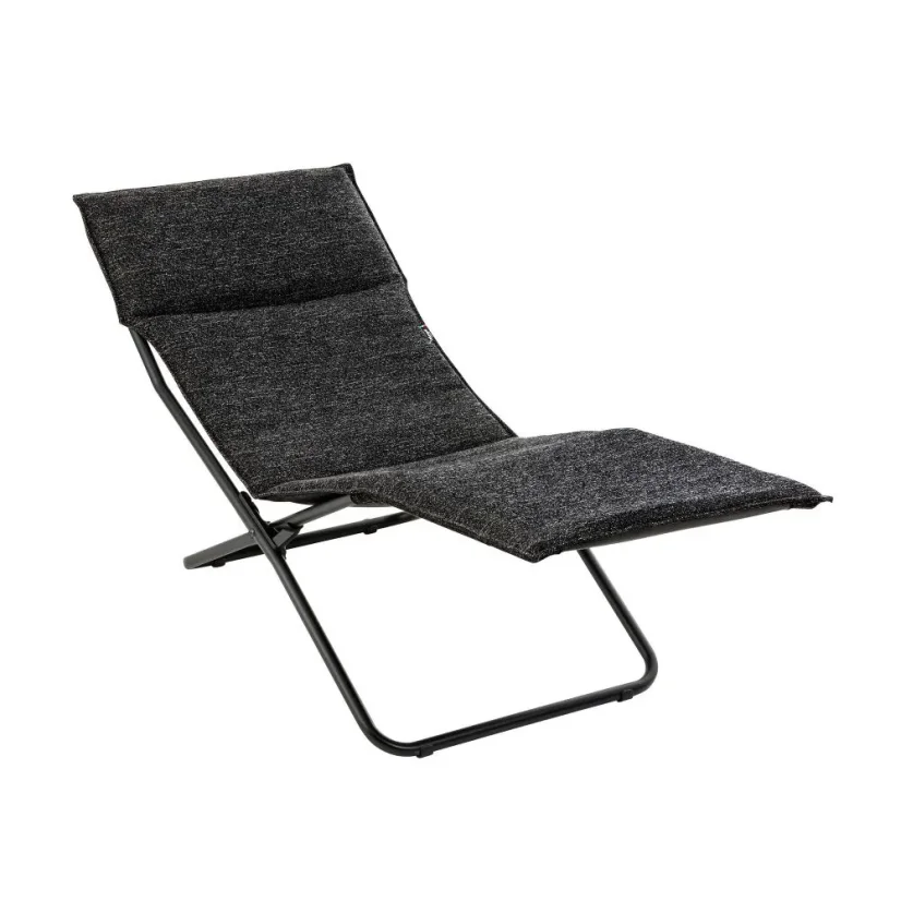 Skládací lehátko Lafuma Mobilier BAYANNE chaise lounge Tundra černá Ebene