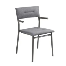 Venkovní jídelní židle s područkami ORON BeComfort šedá Silver Venkovní jídelní židle s područkami ORON BeComfort šedá Silver