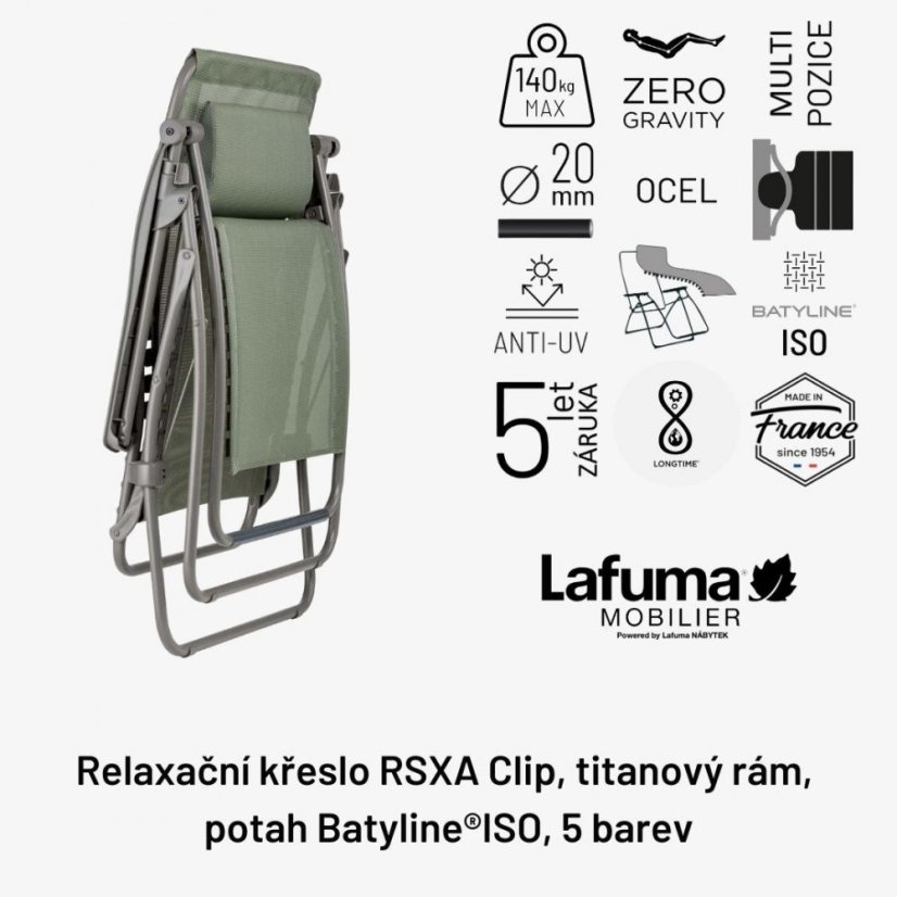 Relaxační křeslo Lafuma RSXA Clip BatylineISO hnědá Terre