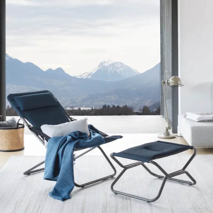 Podnožka Lafuma NEXT BeComfort modrá Bleu Encre