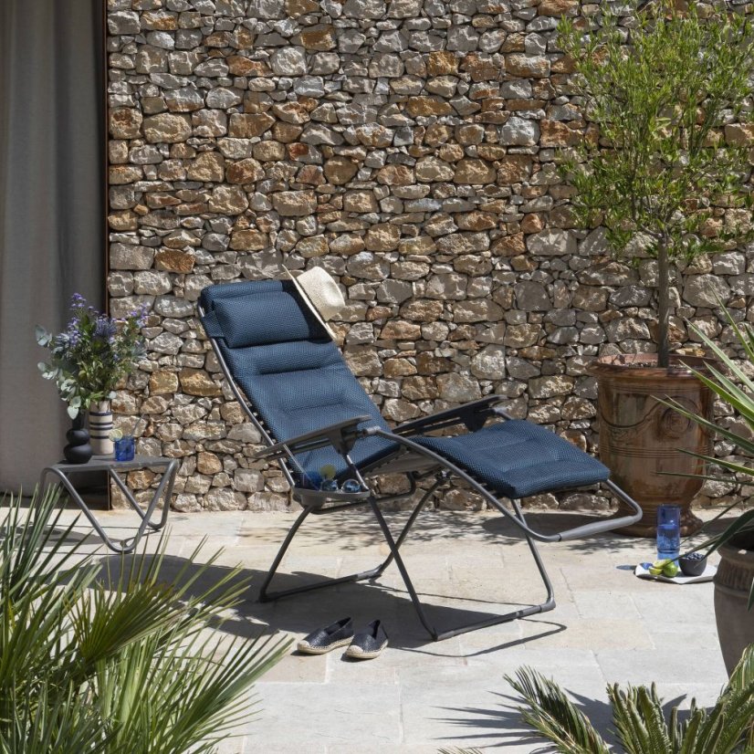 Relaxační křeslo ZERO GRAVITY Lafuma FUTURA XL BeComfort modrá Bleu Encre
