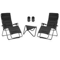 Valentýnská sada 2 Relaxační křeslo FUTURA AirComfort černá Acier 2x XL