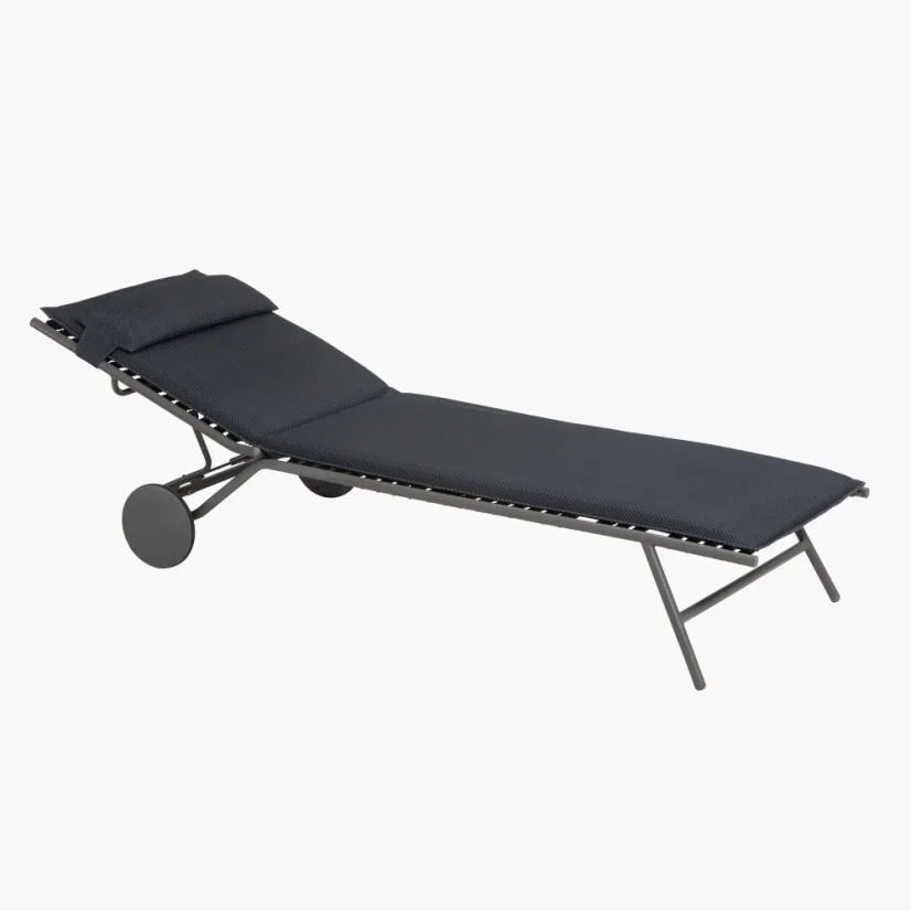 Opalovací lehátko Lafuma MIAMI II BeComfort šedá Dark Grey