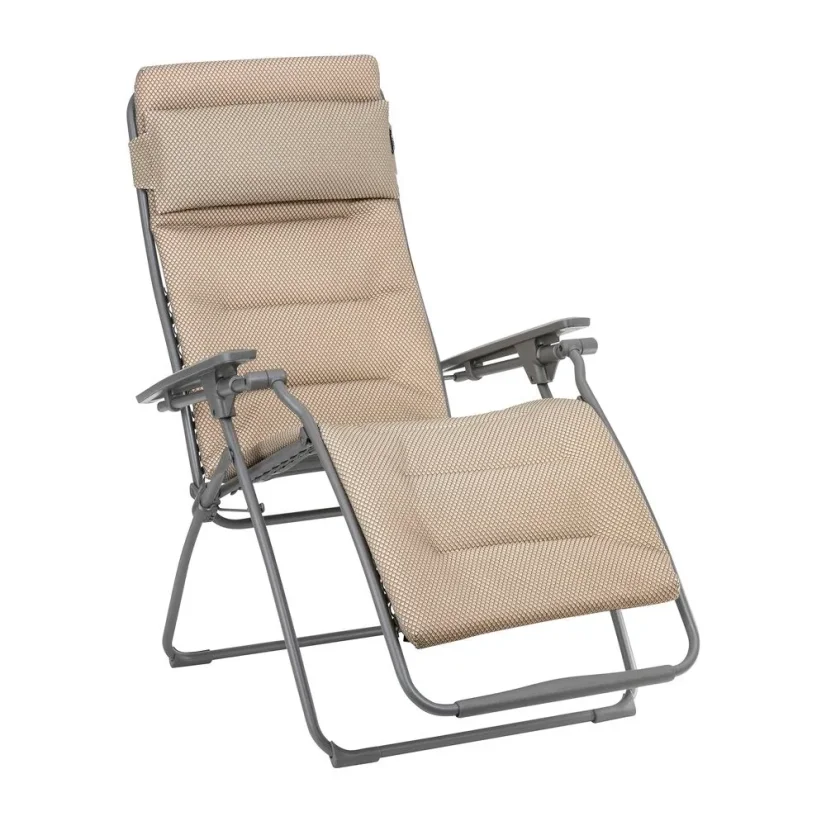 Relaxační křeslo Lafuma FUTURA BeComfort hnědá Moka, čelní pohled.