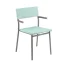 Venkovní jídelní židle Lafuma ORON - Barva potahu: Modrá Bleu Encre, Potah: BeComfort, Barva rámu: Šedá Titan, Typ židle: S područkami