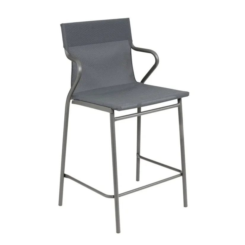 Profi venkovní střední židle s područkami HORIZON šedý rám BatylineDUO šedá Storm.