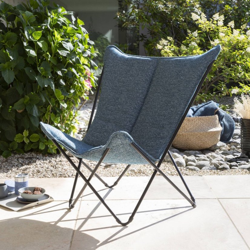 Sada 2 Motýlí křeslo SPHINX Tundra modrá Cobalt