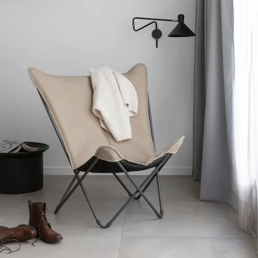 Motýlí křeslo POP UP XL BeComfort hnědá Moka
