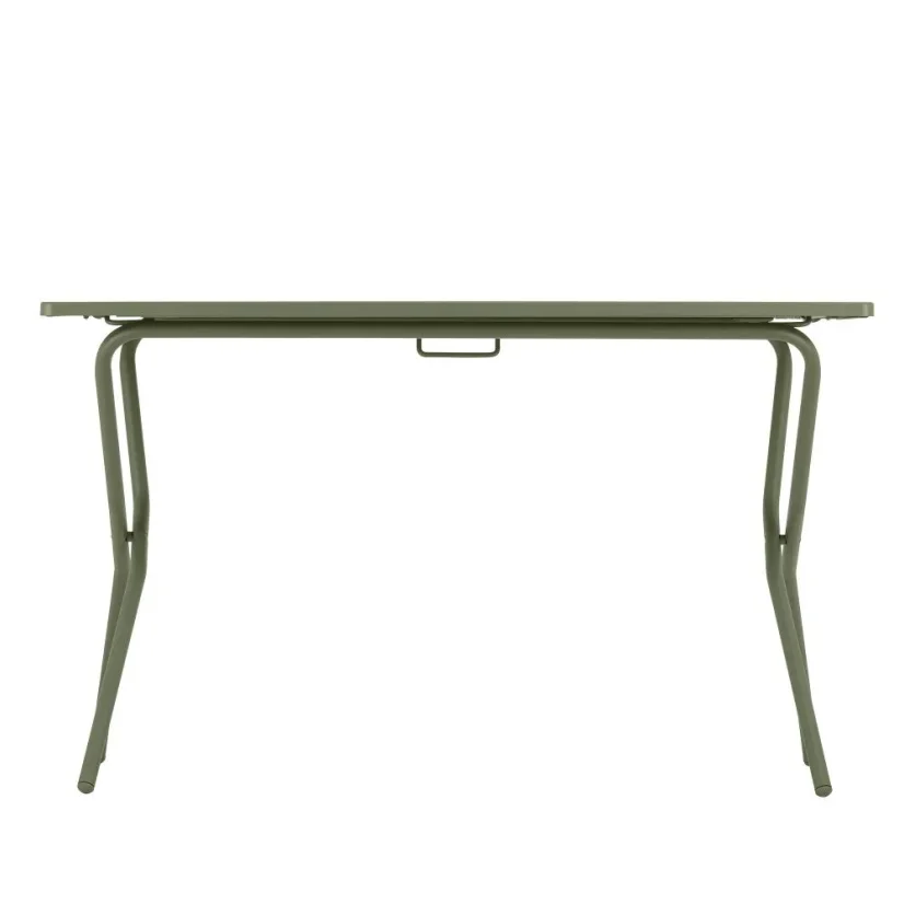 Sada BALCONY II – skládací stůl 120×70 cm + 4 ultra kompaktní židle | ColorBlock zelená Moss