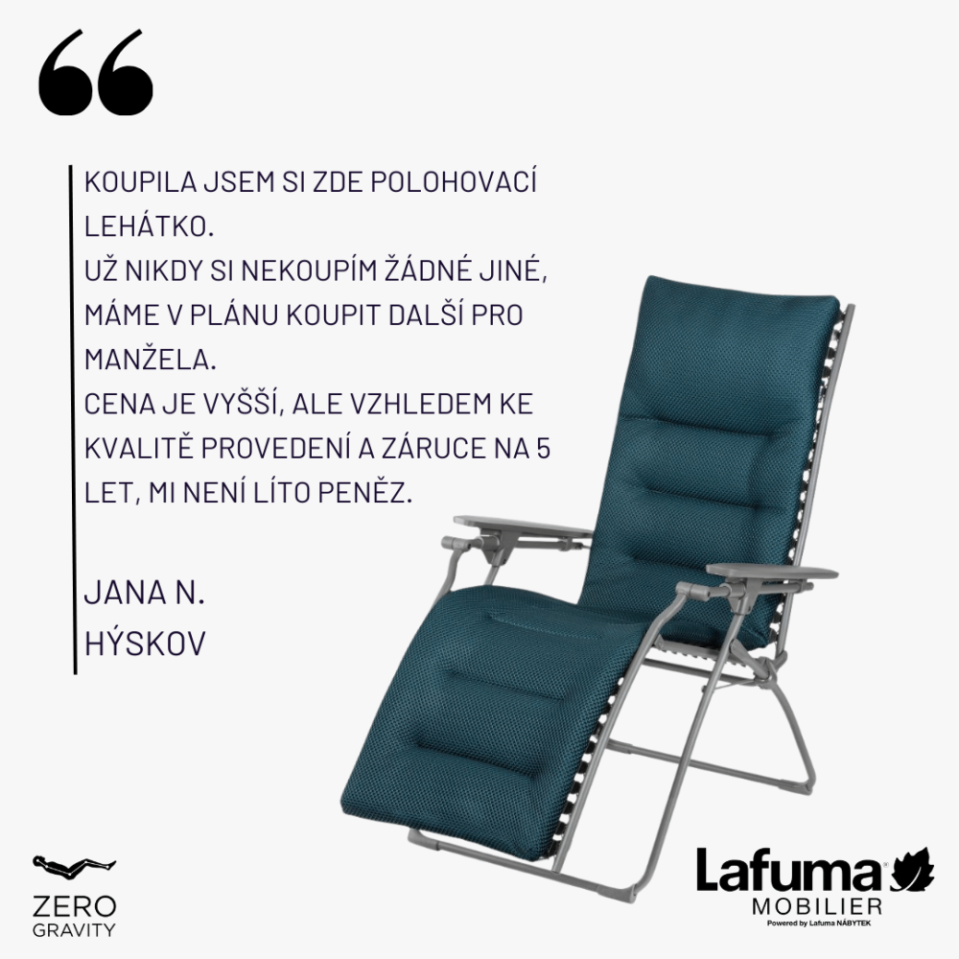 Zákaznice považuje nákup za skvělou investici díky kvalitě provedení i pětileté záruce a plánuje pořízení dalšího kusu i pro manžela.