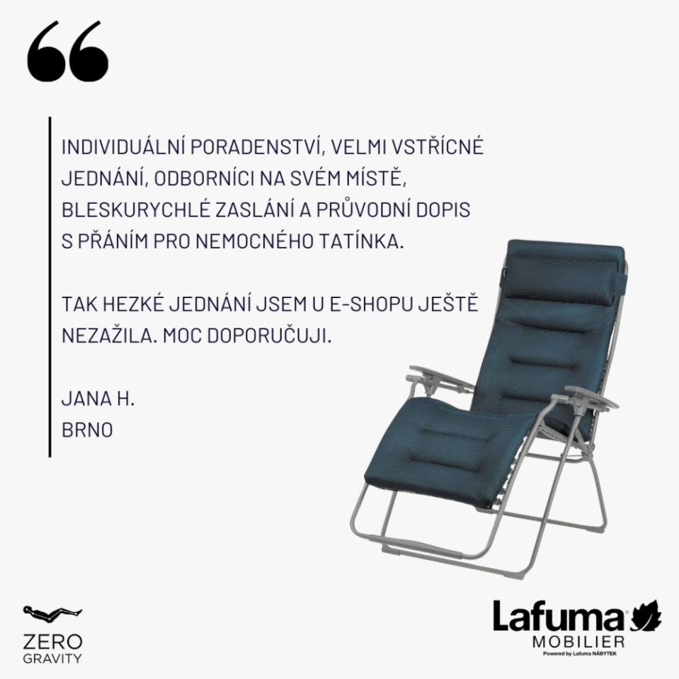 Zákaznice vyzdvihuje individuální poradenství, vstřícné jednání a bleskové zaslání s osobním přáním pro nemocného tatínka, což ji u e-shopu velmi mile překvapilo.