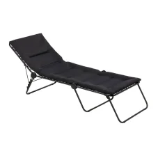 Polstrované skládací lehátko SIESTA L AirComfort® černá Acier
