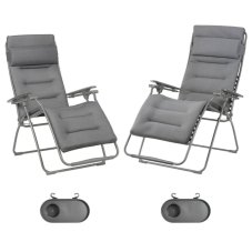 Valentýnská sada 2026: 2x Relaxační křeslo FUTURA BeComfort šedá Silver (vel. standard a XL)