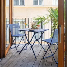 Skládací balkonová židle Lafuma BALCONY II modrá Indigo - sada 2 ks