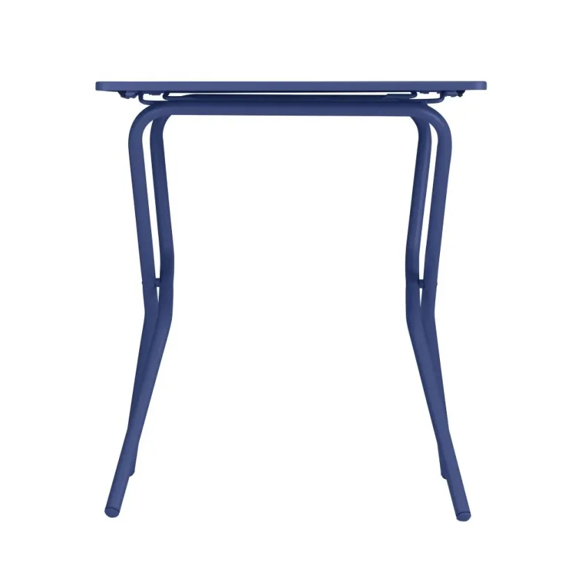 Sada BALCONY II – skládací stůl 64×70 cm + 2 ultra kompaktní židle | ColorBlock modrá Indigo