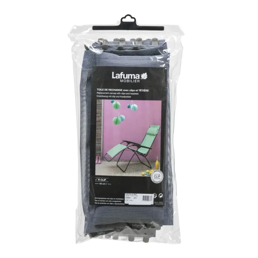 Náhradní potah relaxační křeslo Lafuma MOBILIER R Clip Batyline®ISO modrá Ocean II.