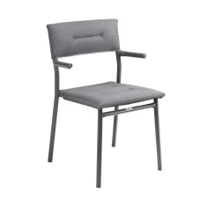 Venkovní jídelní židle s područkami ORON BeComfort šedá Silver Venkovní jídelní židle s područkami ORON BeComfort šedá Silver