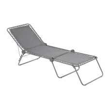 Polstrované skládací lehátko SIESTA L LightComfort šedá Ombre