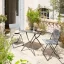 Sada BALCONY II – skládací stůl 64×70 cm + 2 ultra kompaktní židle | ColorBlock šedá Terre