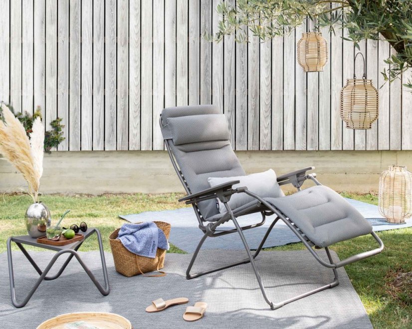 Zvýhodněná sada: 2x Relaxační křeslo FUTURA BeComfort šedá Silver (vel. standard a XL) + 2× držák nápojů ZDARMA